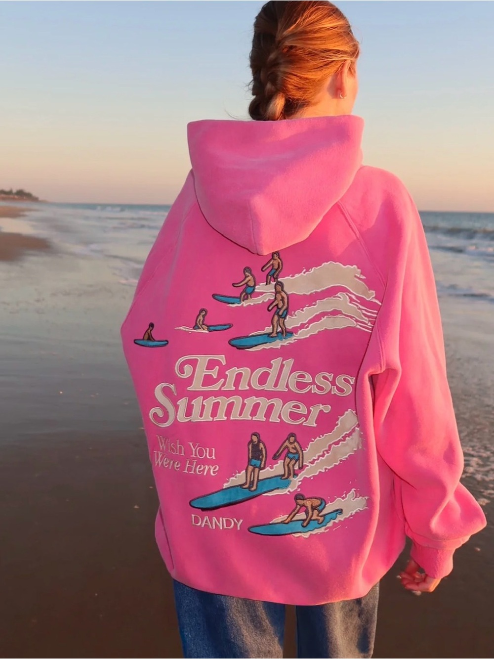 Dandy "Endless Summer" Pink Hoodie Sweatshirt
